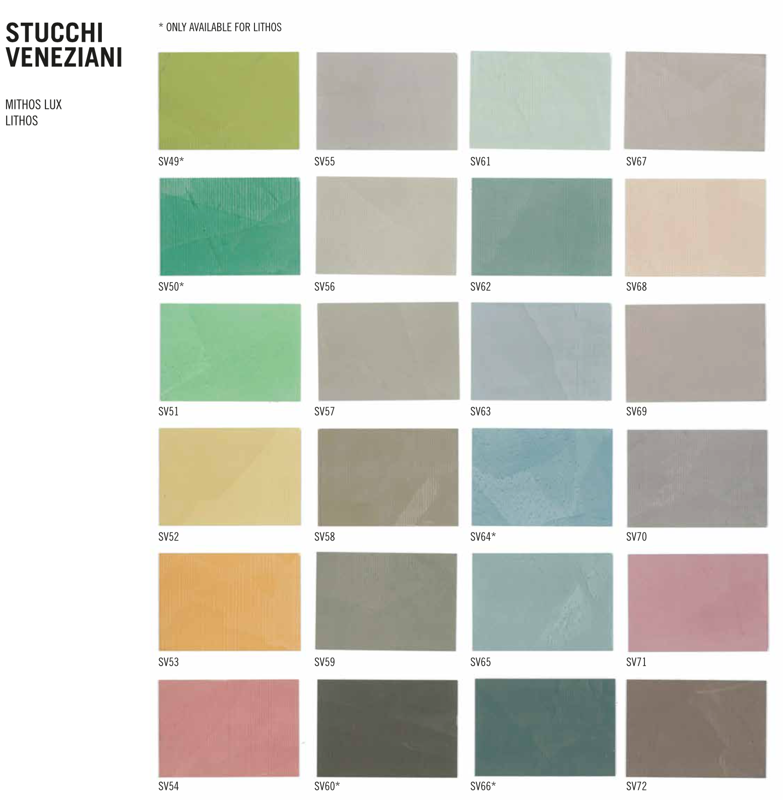 Sample Brochure - Venetian Plaster