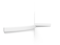 Orac Square | L 200 x H 2 x W 1 cm - Flex | Orac Skirting Board for Curved Walls & Surfaces